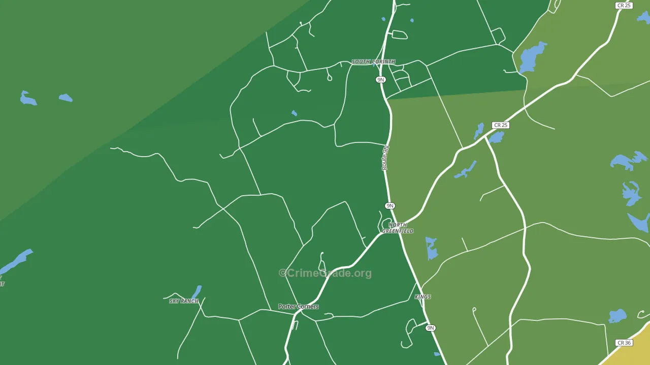 Porter Corners, NY Map of Drug-Related Crime Rates