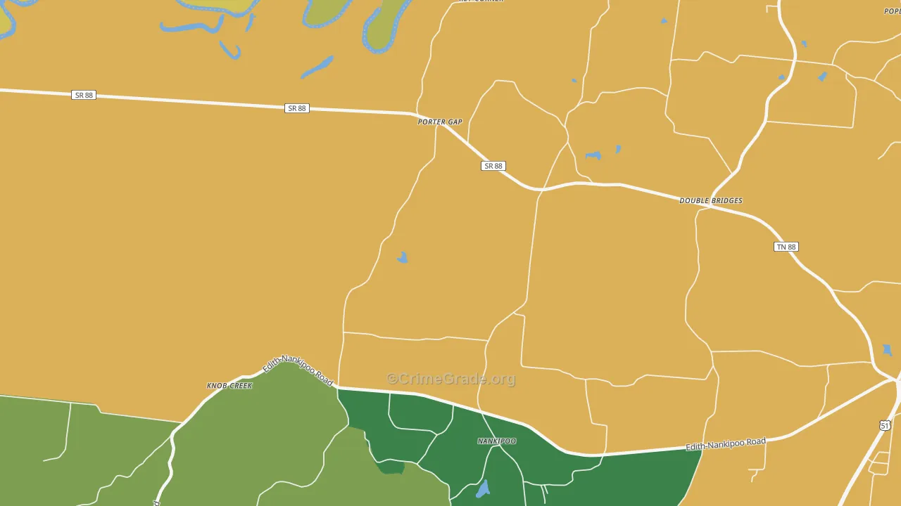 Porter Gap, TN Map of Drug-Related Crime Rates