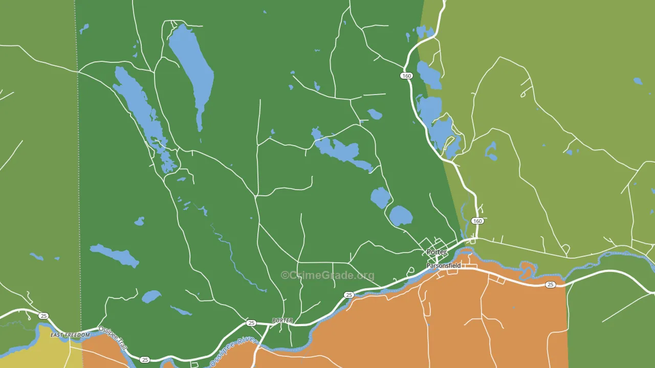 Porter, ME Map of Drug-Related Crime Rates