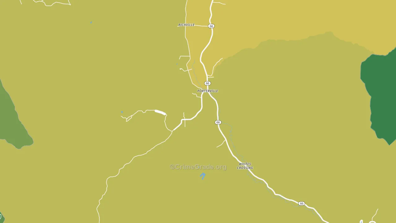 Porterville, UT Map of Drug-Related Crime Rates