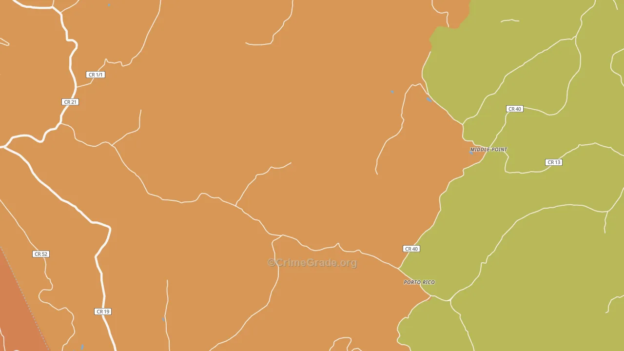 Porto Rico, WV Map of Drug-Related Crime Rates