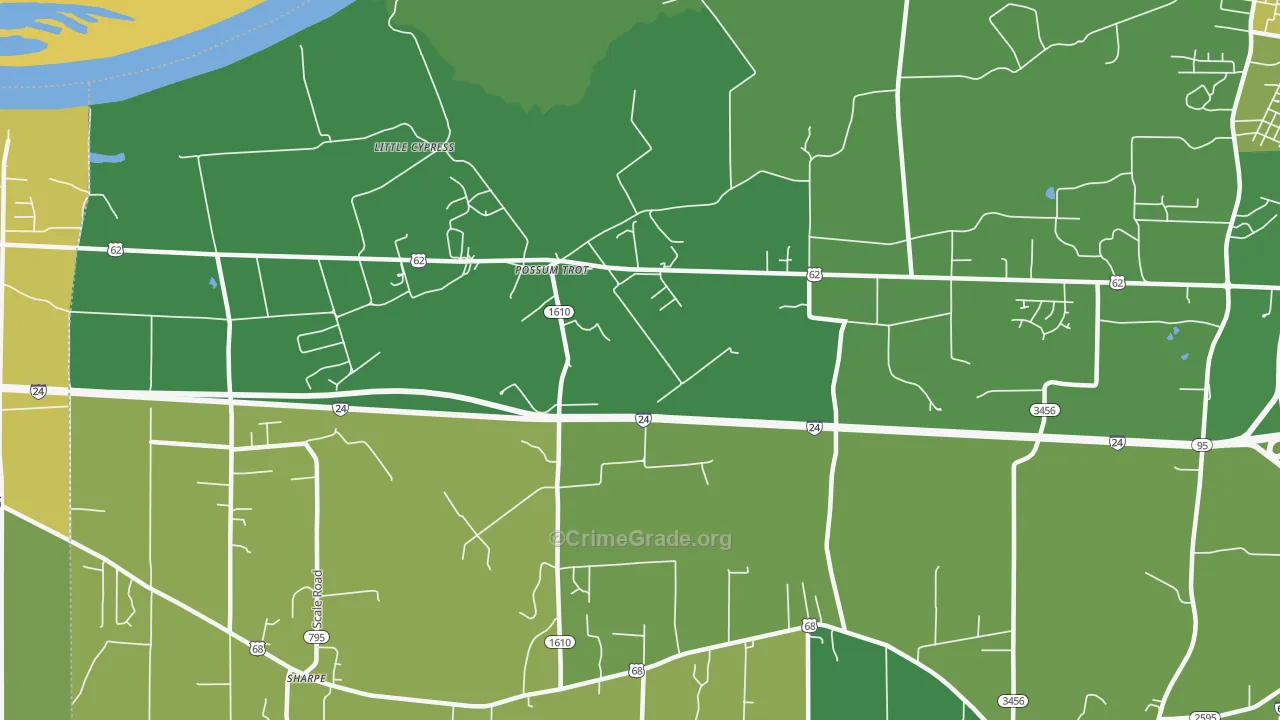 Possum Trot, KY Map of Drug-Related Crime Rates