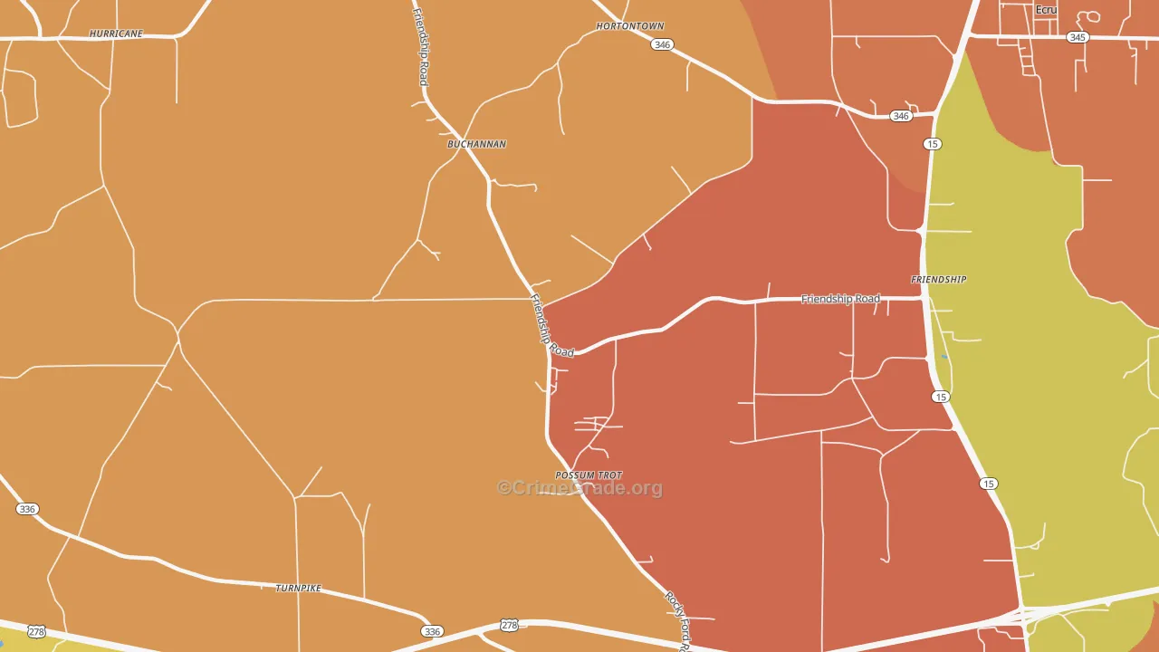 Possum Trot, MS Map of Drug-Related Crime Rates