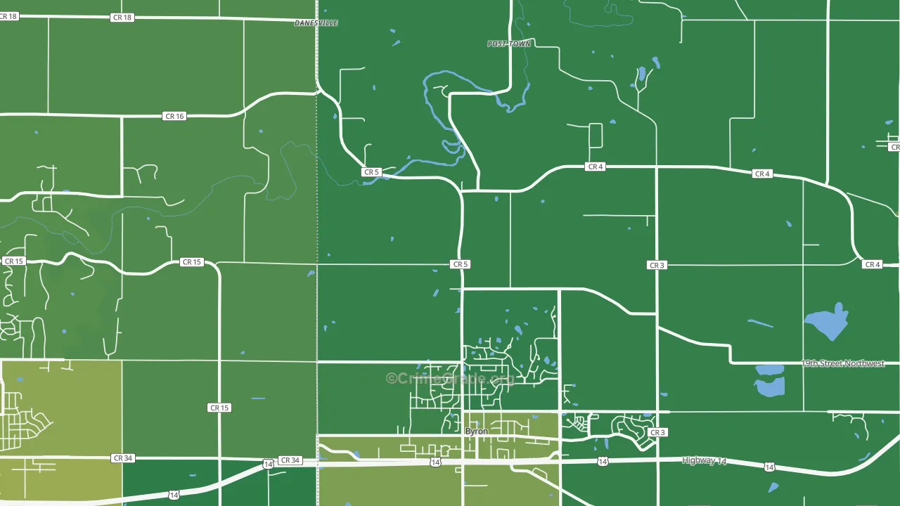 Post Town, MN Map of Drug-Related Crime Rates