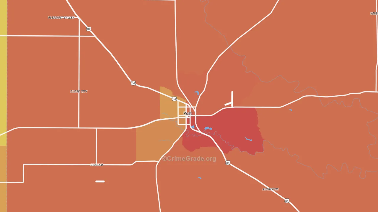 Post, TX Map of Drug-Related Crime Rates