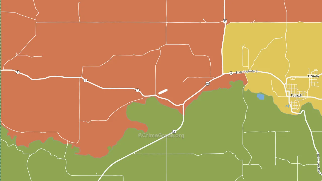 Potlatch Junction, ID Map of Drug-Related Crime Rates