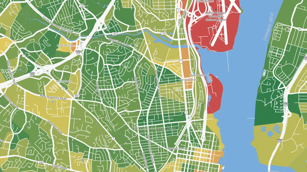 Potomac West, Alexandria, VA Map of Drug-Related Crime Rates