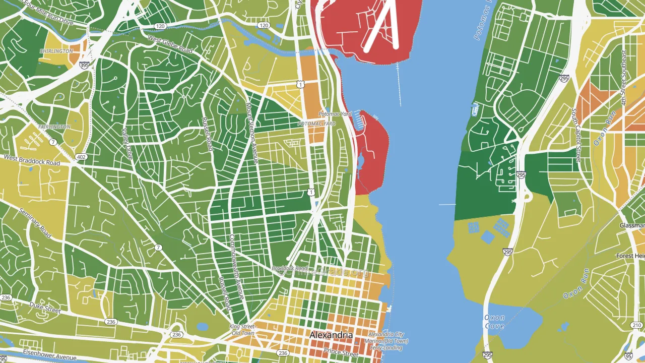 Potomac Yard-Potomac Greens, Alexandria, VA Map of Drug-Related Crime Rates