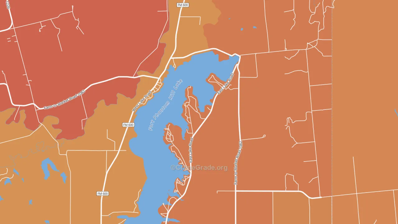 Potosi, TX Map of Drug-Related Crime Rates