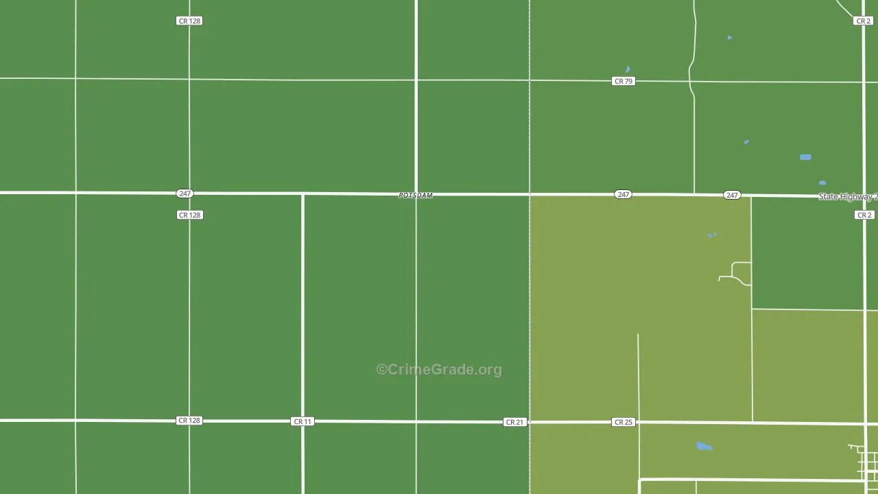 Potsdam, MN Map of Drug-Related Crime Rates