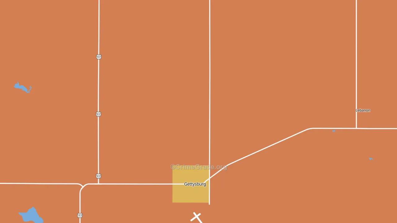 Potter County, SD Map of Drug-Related Crime Rates