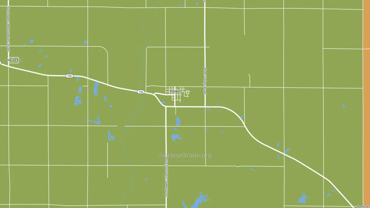 Potwin, KS Map of Drug-Related Crime Rates