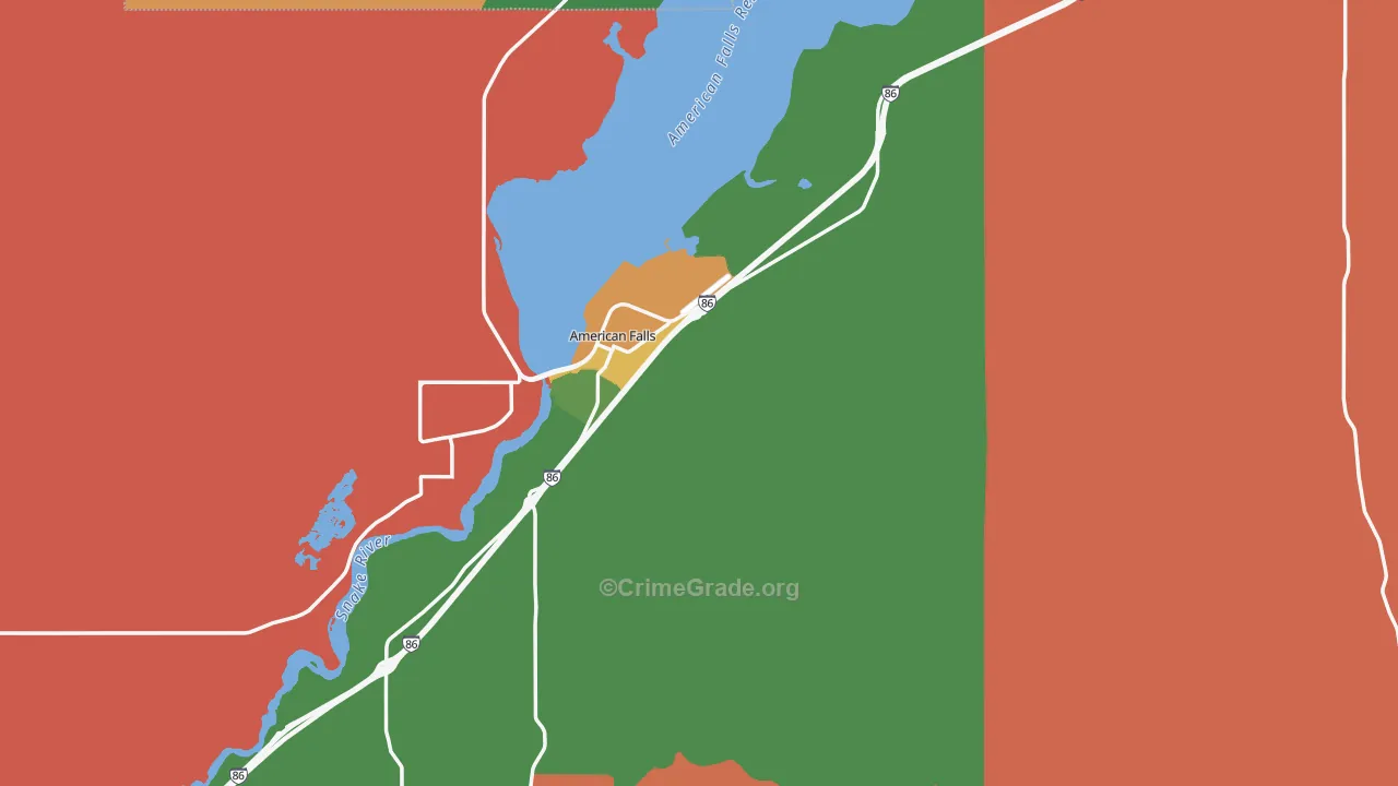 Power County, ID Map of Drug-Related Crime Rates
