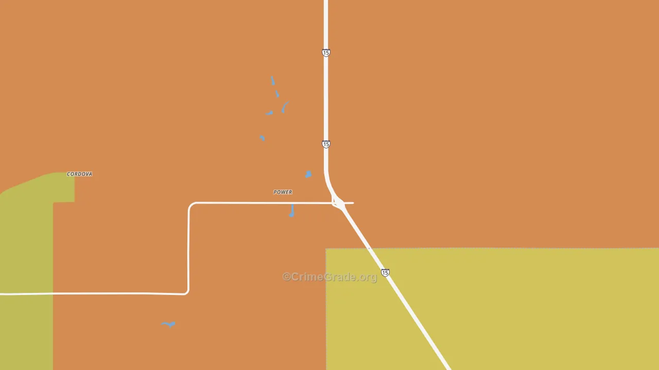 Power, MT Map of Drug-Related Crime Rates