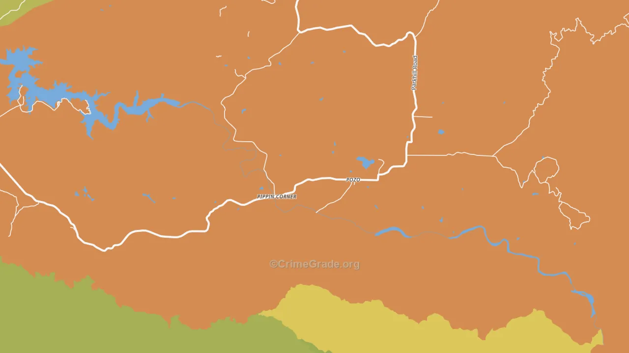 Pozo, CA Map of Drug-Related Crime Rates