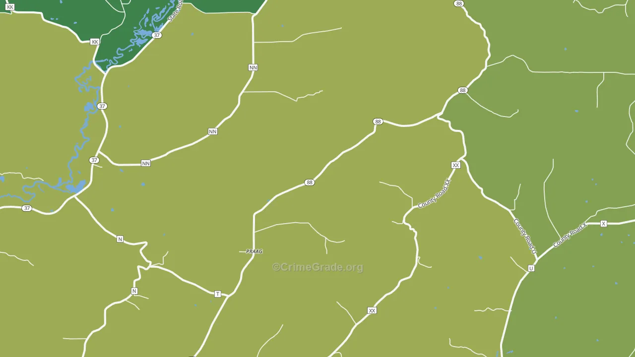 Praag, WI Map of Drug-Related Crime Rates