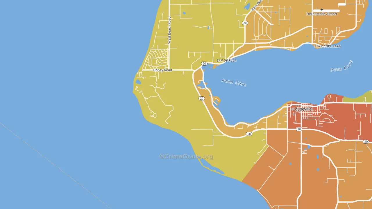 Prairie Center, WA Map of Drug-Related Crime Rates