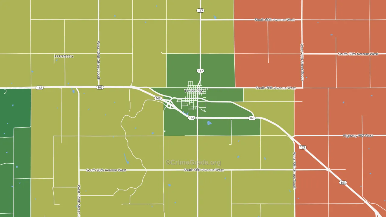 Prairie City, IA Map of Drug-Related Crime Rates