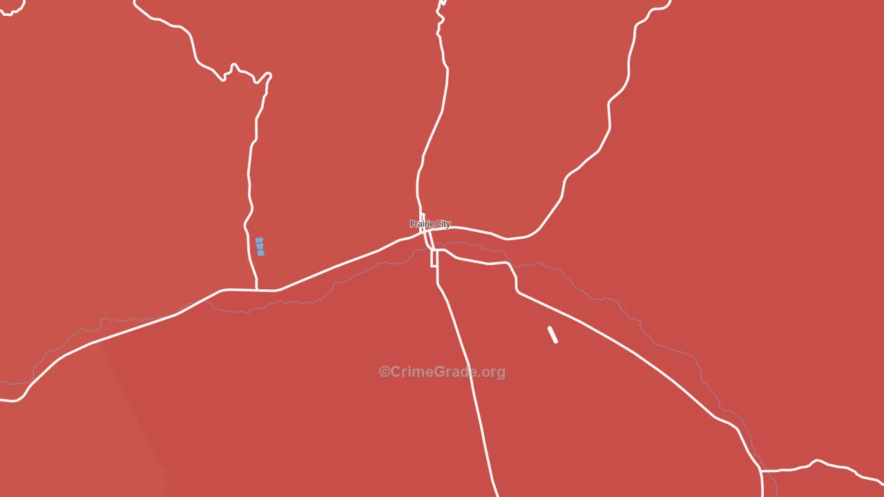 Prairie City, OR Map of Drug-Related Crime Rates