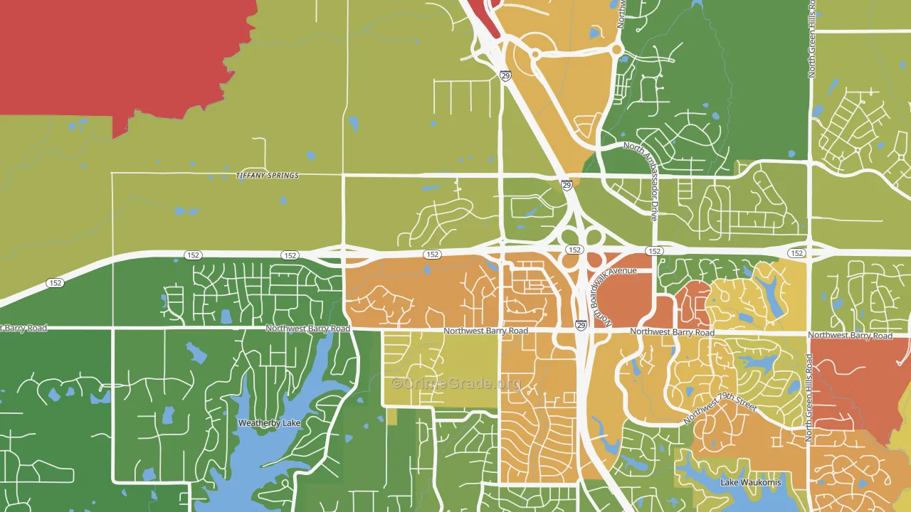 Prairie Point-Wildberry, Kansas City, MO Map of Drug-Related Crime Rates