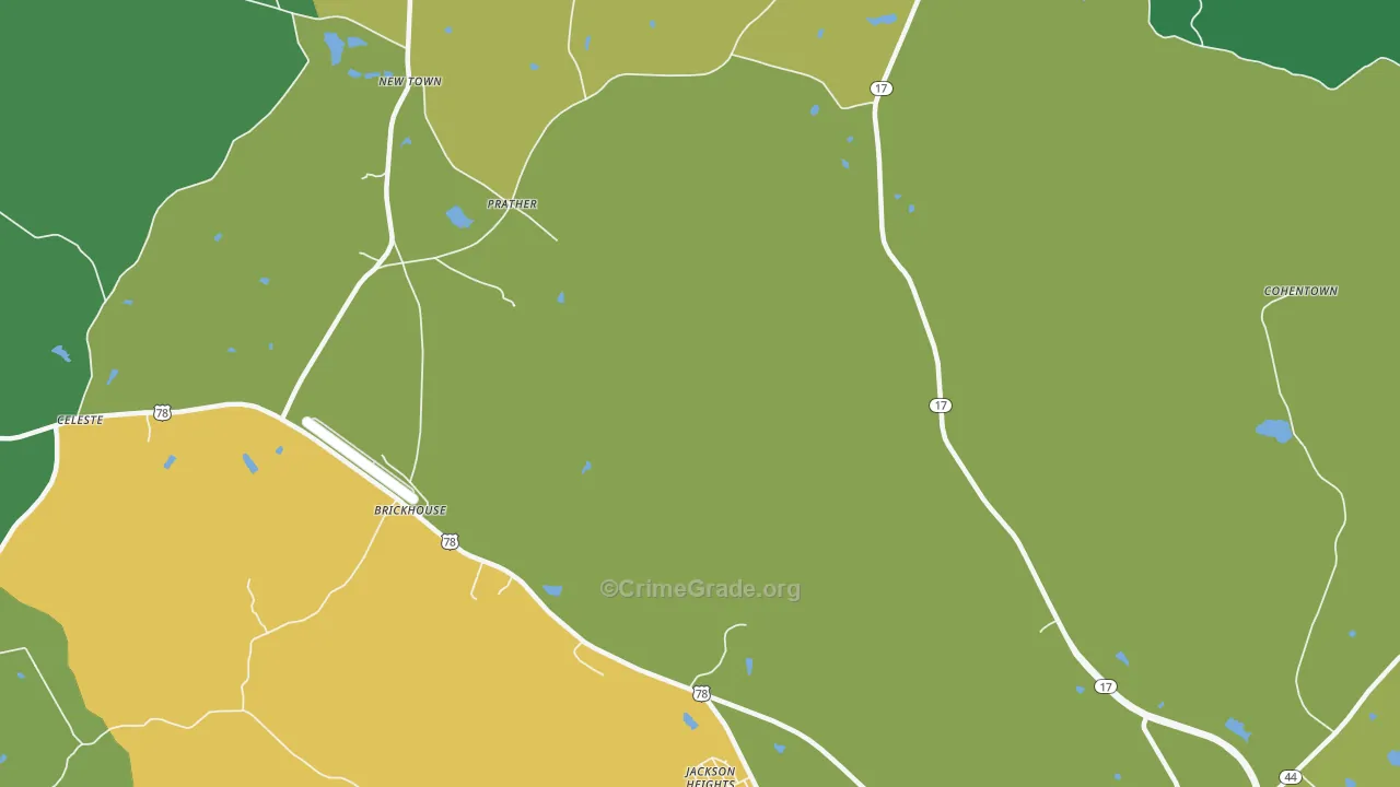 Prather, GA Map of Drug-Related Crime Rates