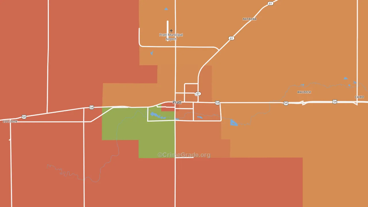 Pratt County, KS Map of Drug-Related Crime Rates