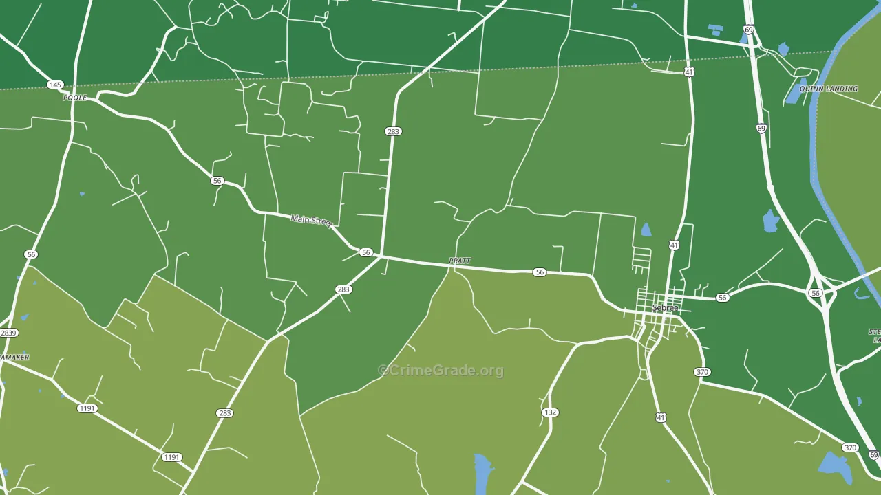 Pratt, KY Map of Drug-Related Crime Rates