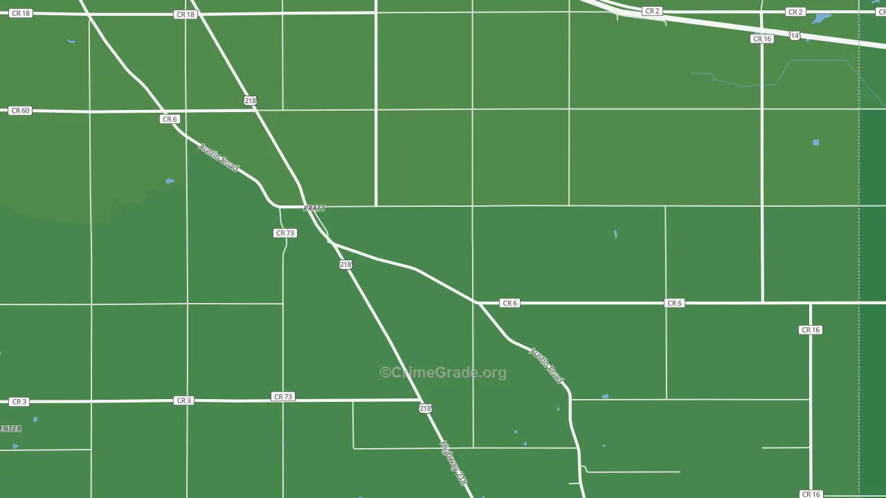 Pratt, MN Map of Drug-Related Crime Rates