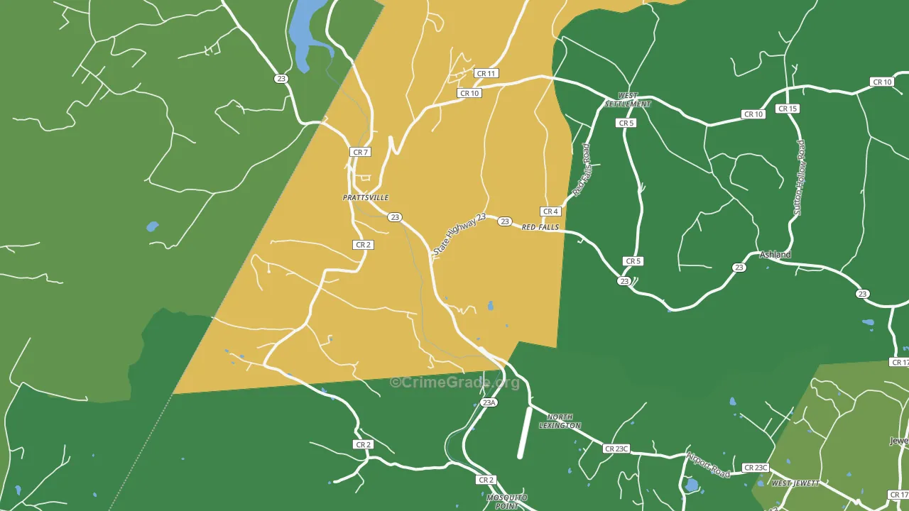Prattsville, NY Map of Drug-Related Crime Rates