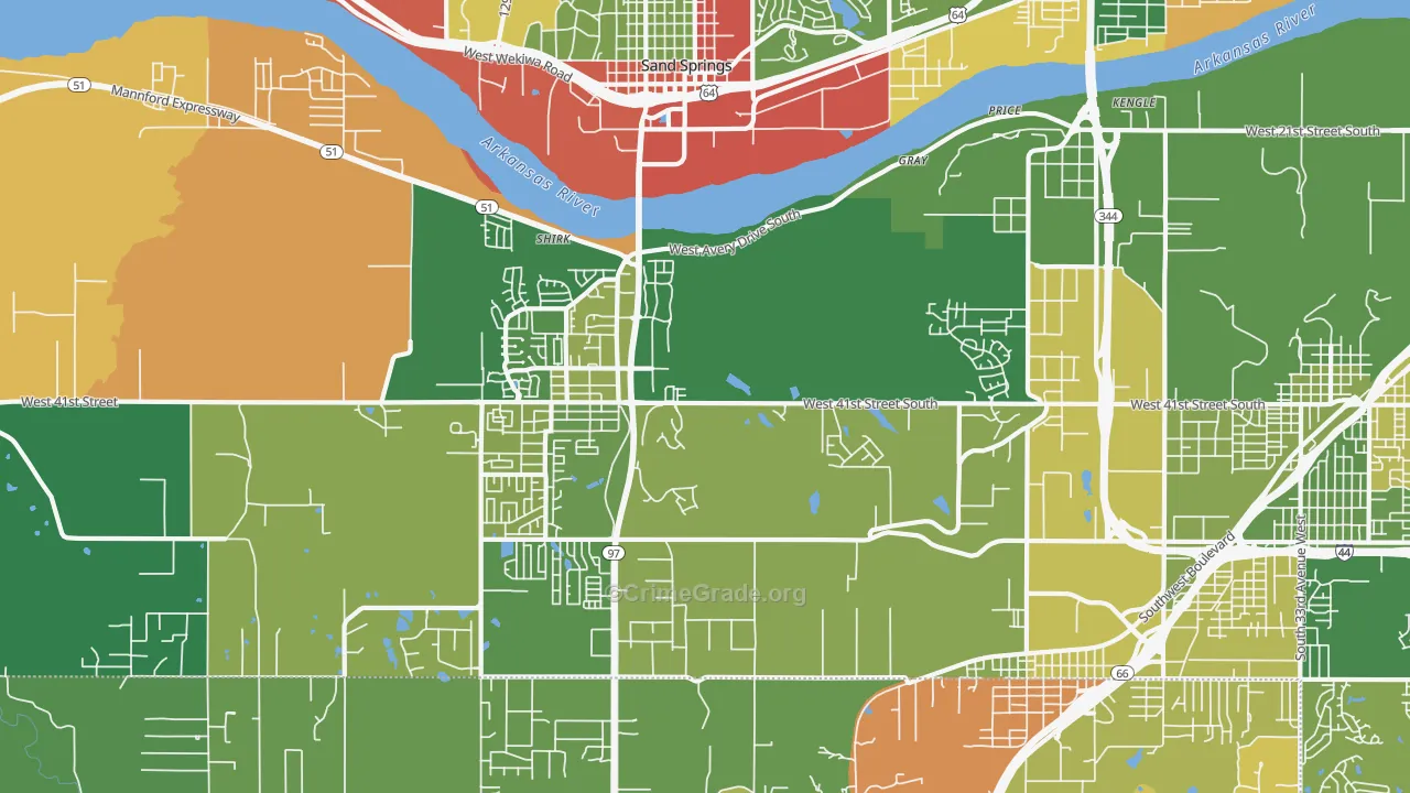 Prattville, OK Map of Drug-Related Crime Rates