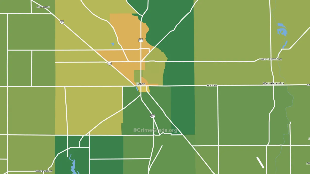Preble County, OH Map of Drug-Related Crime Rates