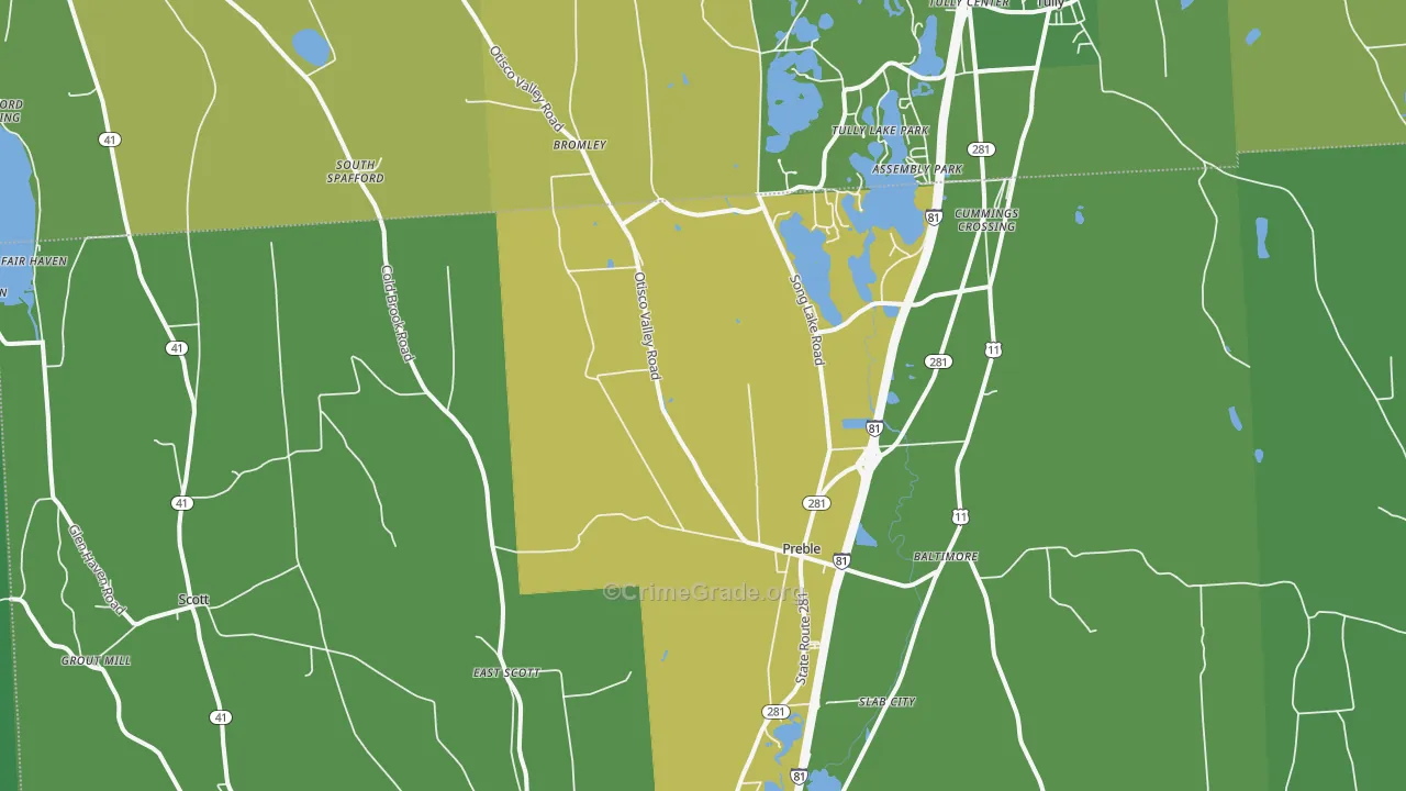 Preble, NY Map of Drug-Related Crime Rates