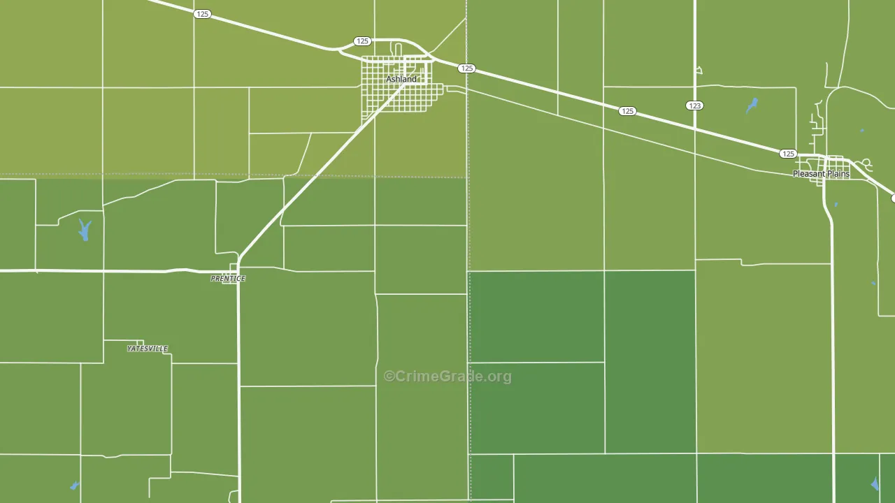 Prentice, IL Map of Drug-Related Crime Rates