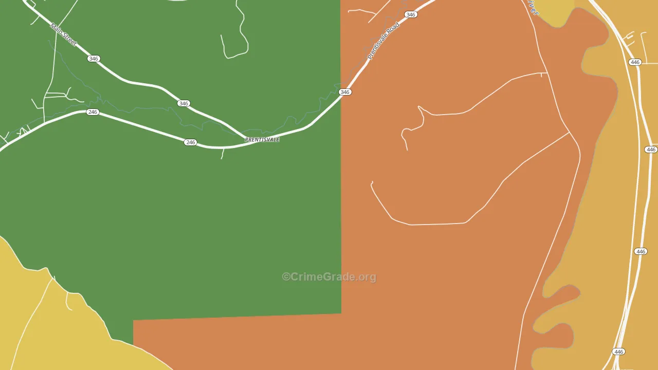 Prentisvale, PA Map of Drug-Related Crime Rates