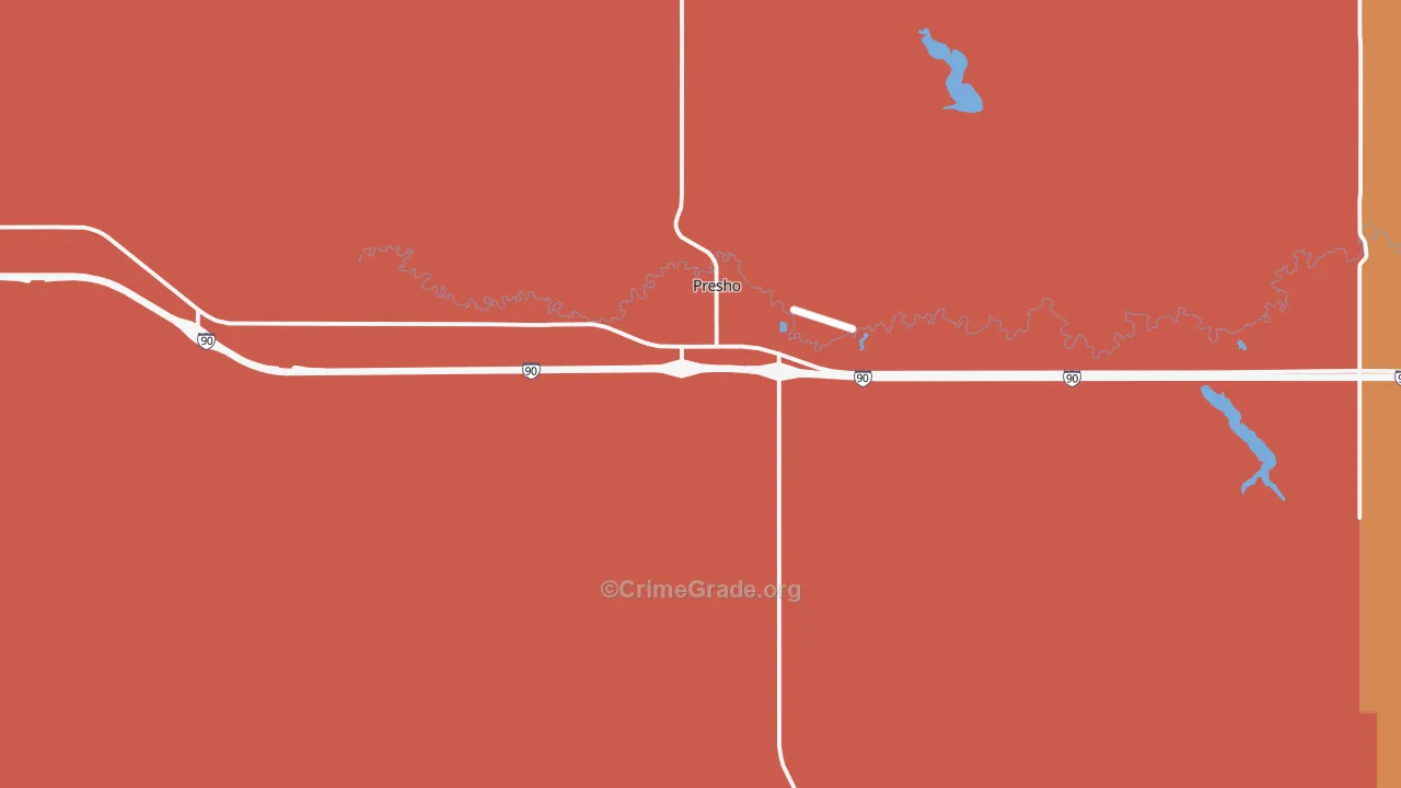 Presho, SD Map of Drug-Related Crime Rates