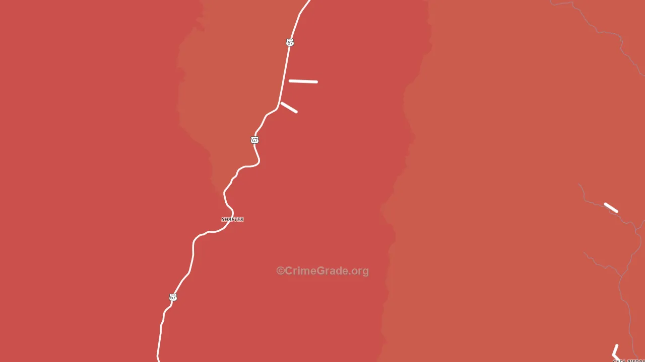 Presidio County, TX Map of Drug-Related Crime Rates