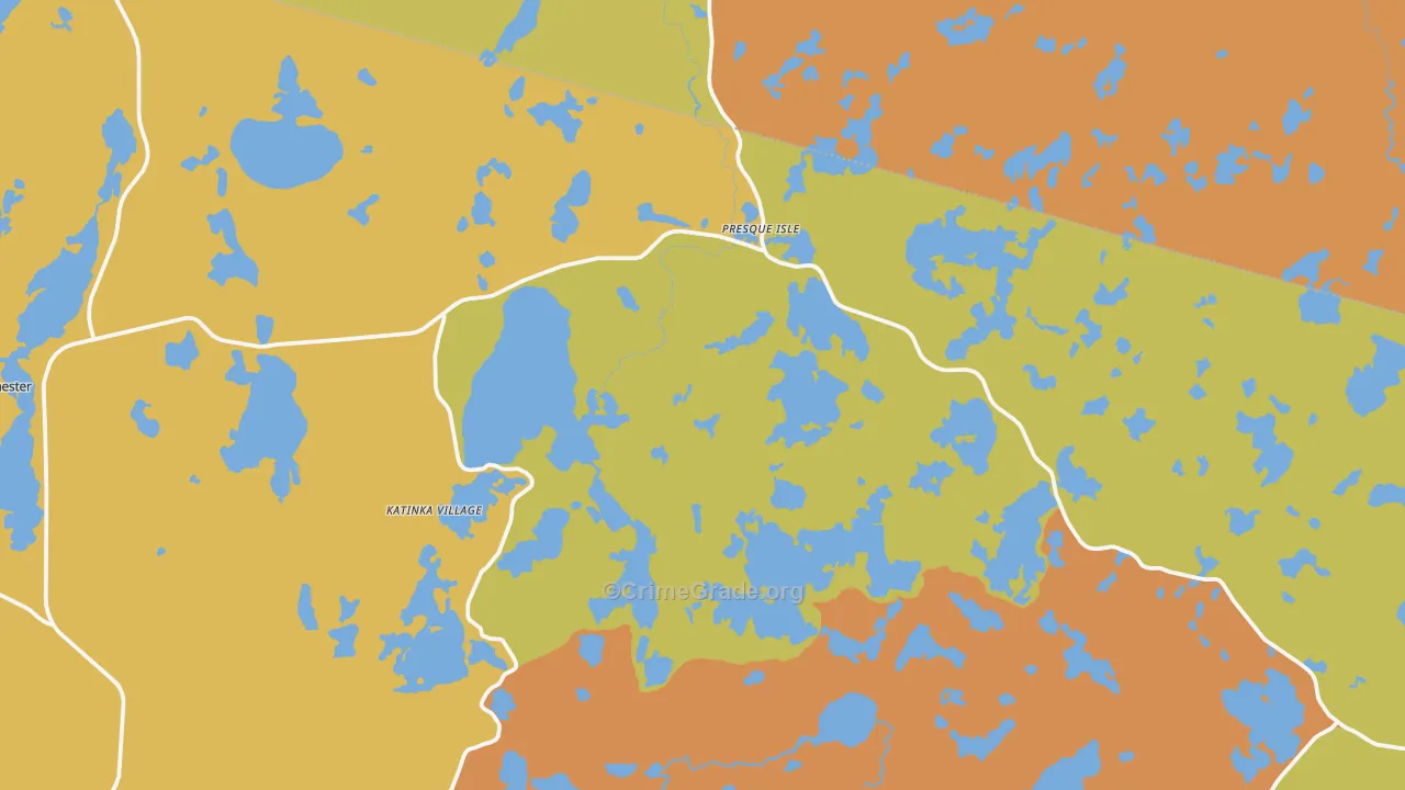Presque Isle, WI Map of Drug-Related Crime Rates