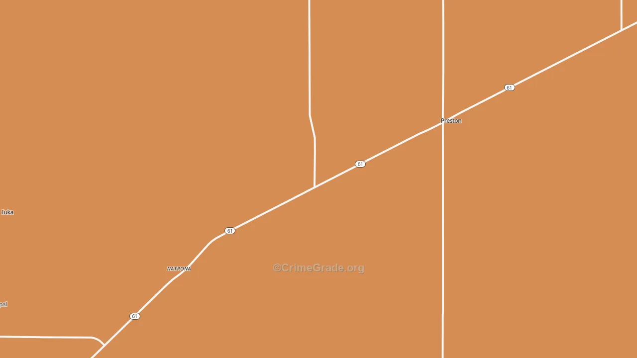 Preston, KS Map of Drug-Related Crime Rates