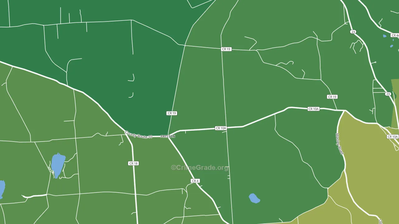 Preston, NY Map of Drug-Related Crime Rates