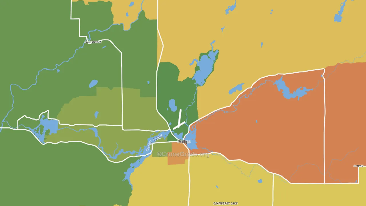 Price County, WI Map of Drug-Related Crime Rates