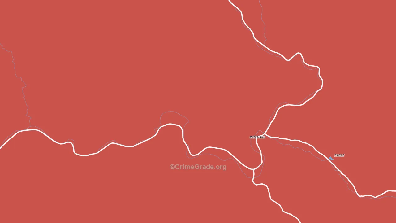 Prichard, ID Map of Drug-Related Crime Rates
