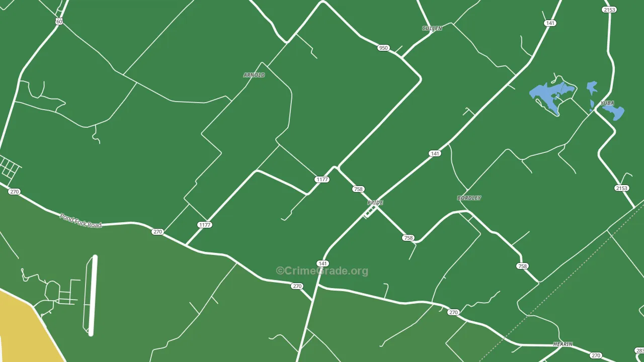 Pride, KY Map of Drug-Related Crime Rates