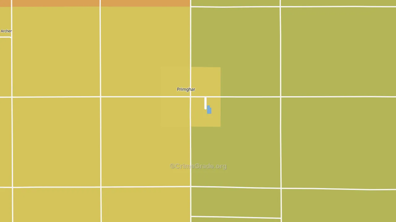 Primghar, IA Map of Drug-Related Crime Rates