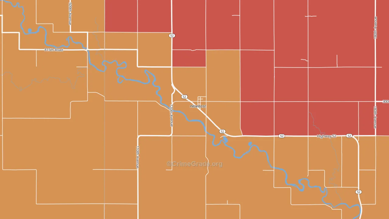 Primrose, NE Map of Drug-Related Crime Rates