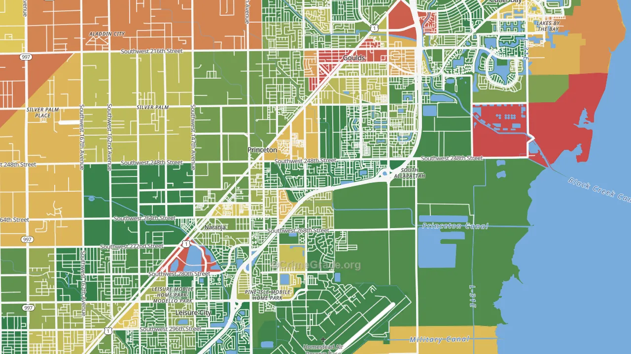 Princeton, FL Map of Drug-Related Crime Rates