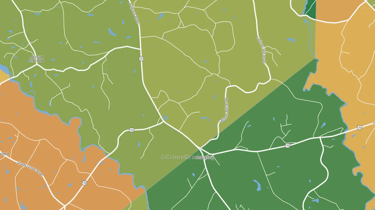 Princeton, SC Map of Drug-Related Crime Rates