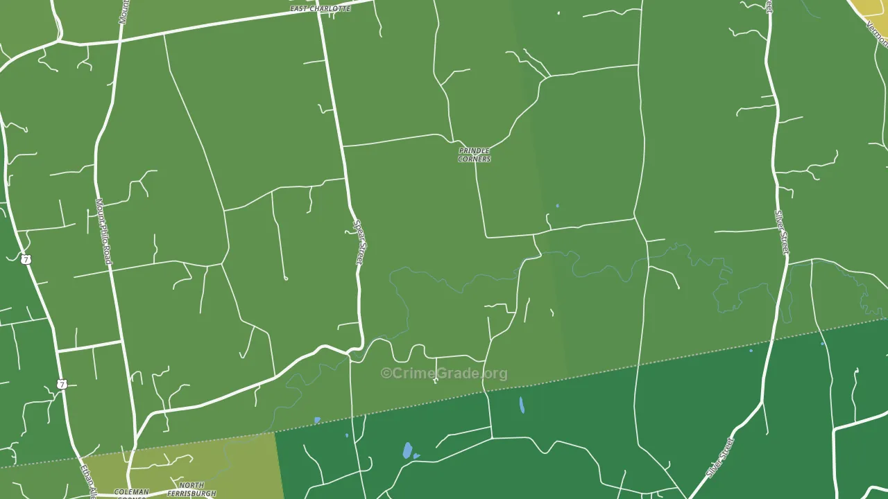 Prindle Corner, VT Map of Drug-Related Crime Rates