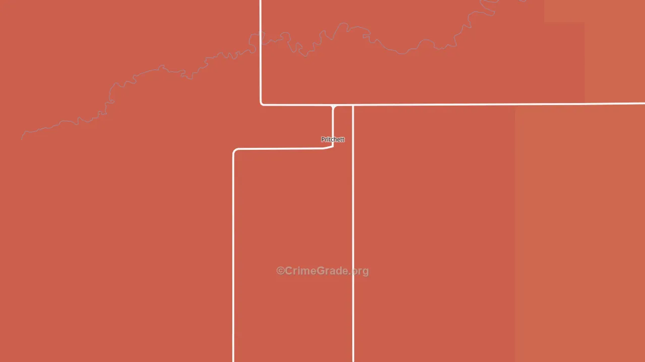 Pritchett, CO Map of Drug-Related Crime Rates
