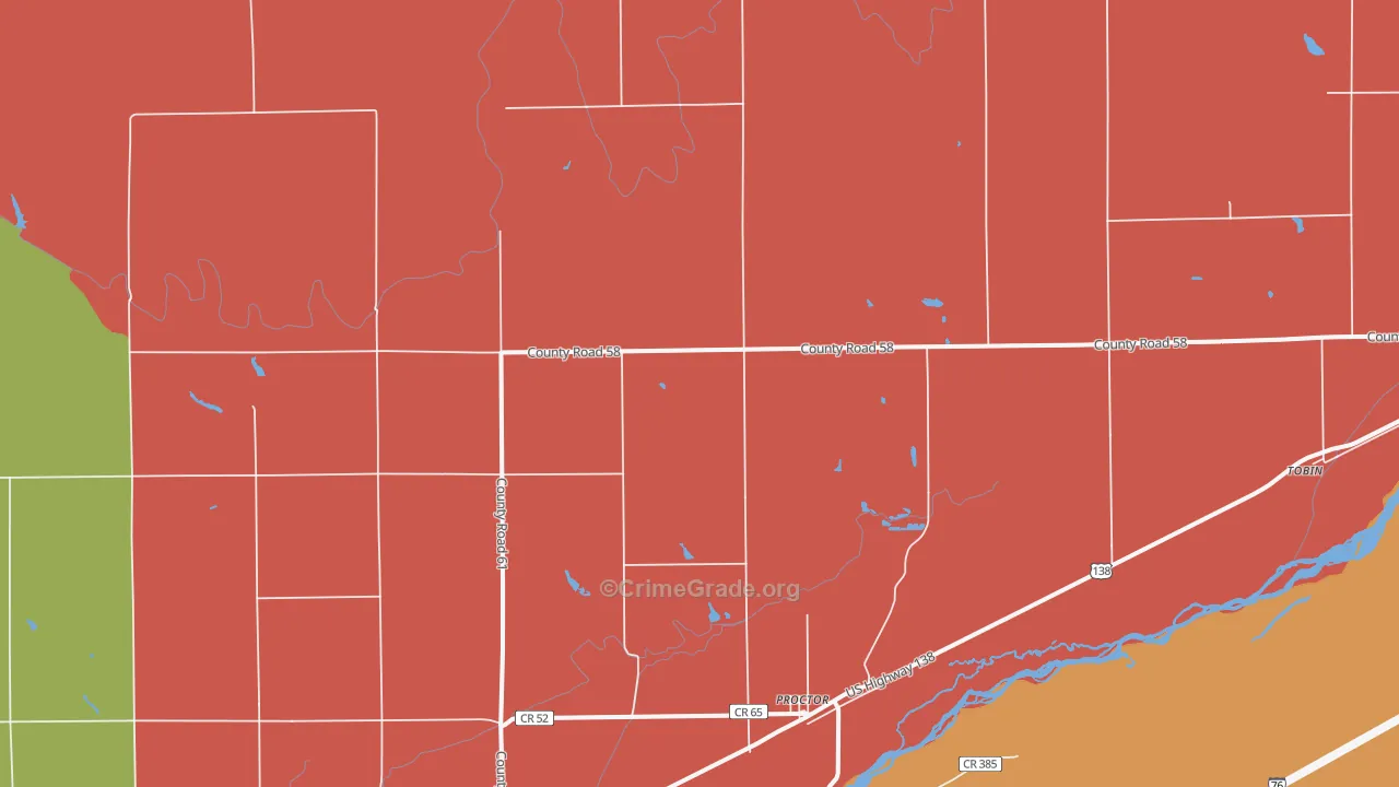 Proctor, CO Map of Drug-Related Crime Rates