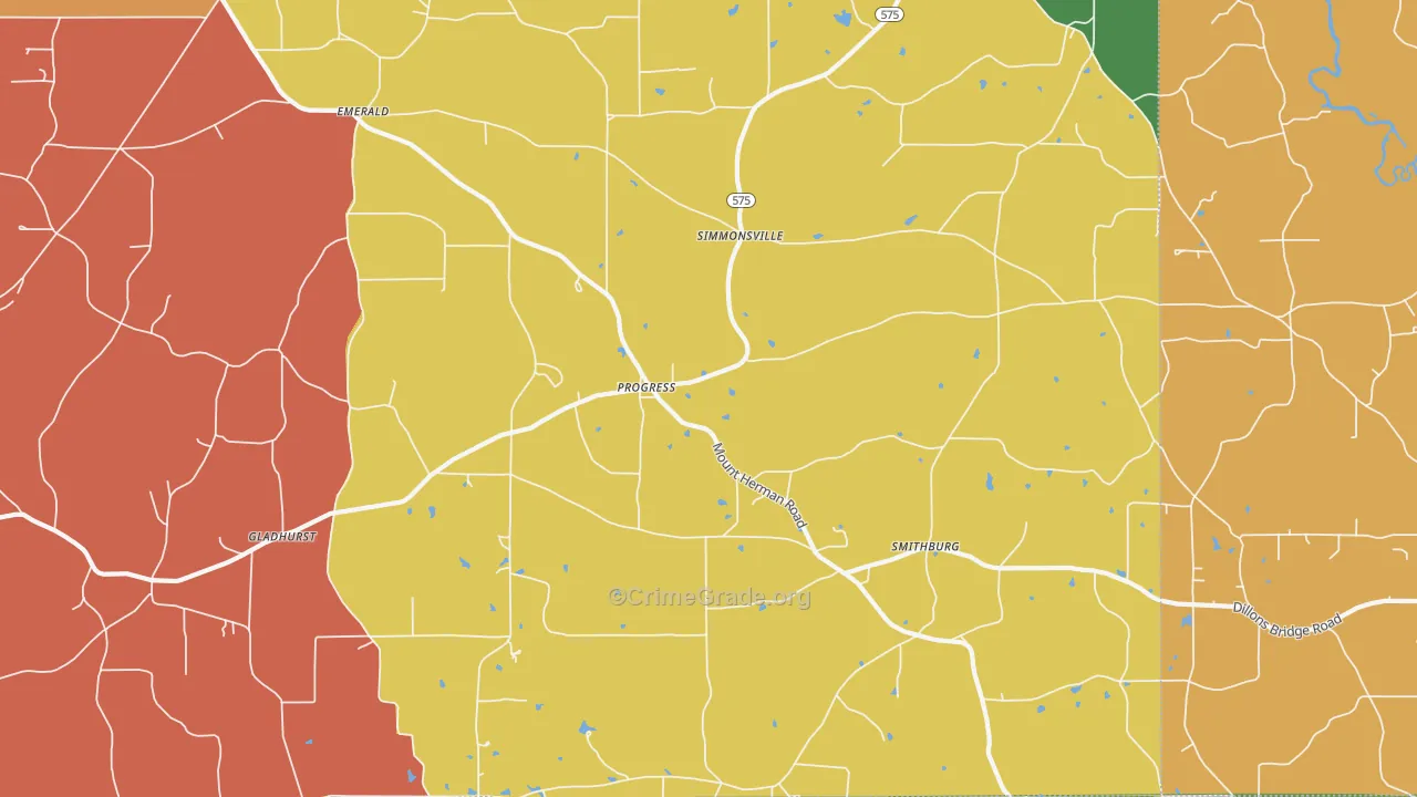 Progress, MS Map of Drug-Related Crime Rates